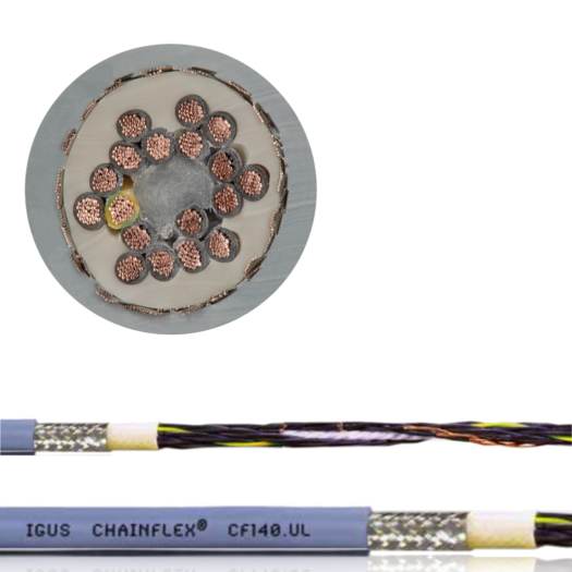 presek i sadržaj Chainflex® CF140.UL upravljački kabl PVC