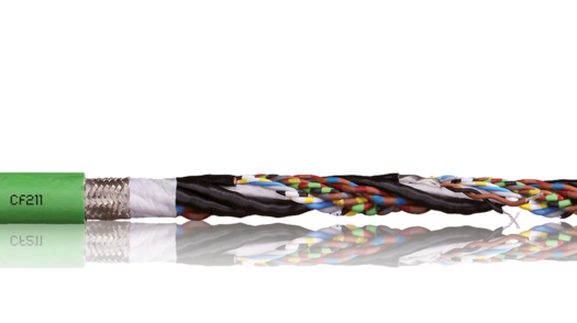 Unutrašnjost Chainflex® CF211 kabla za sistem merenja PVC