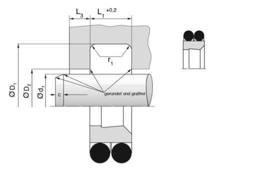Crtež preseka i montaže brisača A117